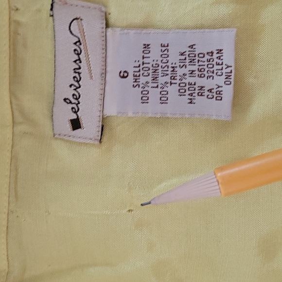 Elevenses Anthropologie 6 Women's A-Line Flare Skirt Lime Green Corduroy & Silk - Picture 3 of 9